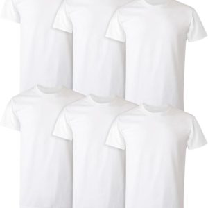 Men’s Undershirt Packs, Stay-Tucked Soft Cotton Undershirts, Best Undershirts for Men, White/Black/Asstd Multipacks
