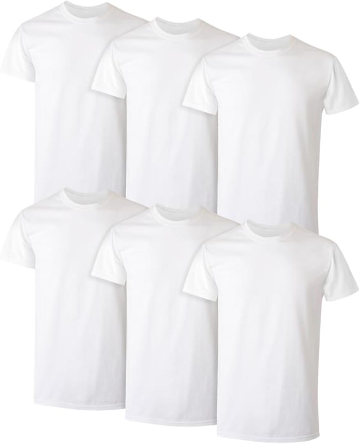 Men's Undershirt Packs, Stay-Tucked Soft Cotton Undershirts, Best Undershirts for Men, White/Black/Asstd Multipacks