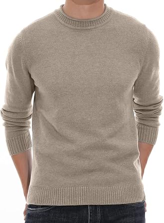 Men’s Essential Crewneck Pullover Sweater – Classic Lightweight Knit for Daily Wear