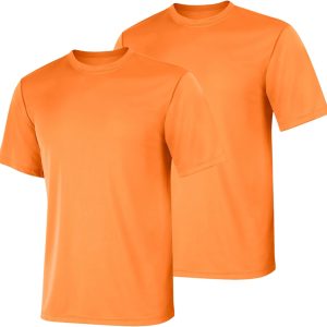 Men’s Cool Dri Performance T-Shirt, Moisture-Wicking Short Sleeve Tee, 40+ UPF Protection, 2 Or 5 Pack