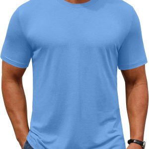 Men’s T-Shirts Short Sleeve Crew Neck T Shirts Casual Classic Basic Tee Shirts