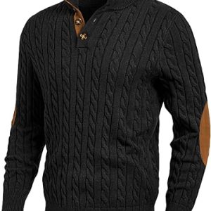 Men’s Vintage-Inspired Knit Pullover – Casual Textured Sweater for Everyday Outfits