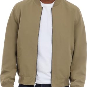 Men’s Lightweight Bomber Jacket, Wind and Water Resistant