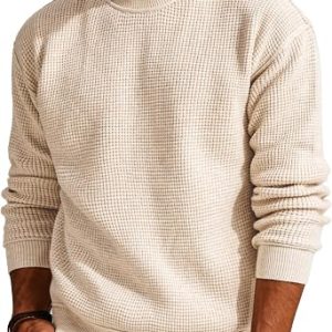 Men’s Classic Ribbed Crewneck Sweater – Refined Knit Pullover for Versatile Styling