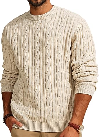 Men’s Classic Crewneck Knit Sweater – Soft Casual Pullover for Everyday Wear