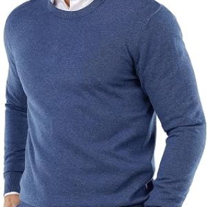 Men’s Lightweight Crewneck Sweater – Smart Casual Pullover for Work & Daily Wear