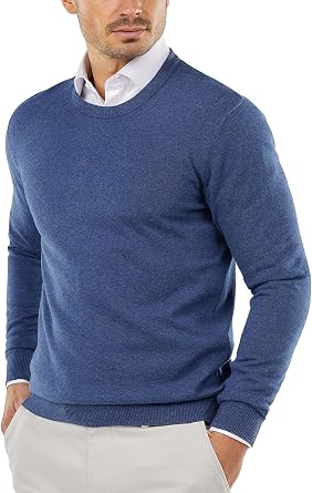 Men’s Lightweight Crewneck Sweater – Smart Casual Pullover for Work & Daily Wear