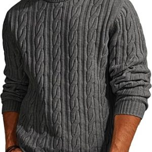 Men’s Modern Crewneck Knit Sweater – Soft Lightweight Pullover for Casual & Business Looks