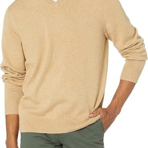 Men’s Regular Fit Cotton V-Neck Pullover Sweater