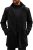 Mens Pea Coat Single Breasted Mid Long Trench Coat Overcoat