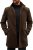Mens Pea Coat Single Breasted Mid Long Trench Coat Overcoat