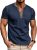 Men’s Casual Henley Shirts Classic Button Cotton Short Sleeve T-Shirt Summer Basic Solid Lightweight Tees Tops