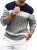 Men’s Color Block Sweater Crew Neck Long Sleeve Cable Knit Pullover Tops Casual Knitwear