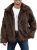 Men’s Faux Fur Coat, Warm Fluffy Fuzzy Fleece Jacket with Lapel Collar for Winter Fashion Trench Outerwear