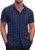 Mens Short Sleeve Button Down Shirts Wrinkle Free Dress Shirts Casual Polka Dot Print Shirt with Pocket