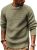 Mens Crewneck Sweater Waffle Knit Pullover Sweaters Casual